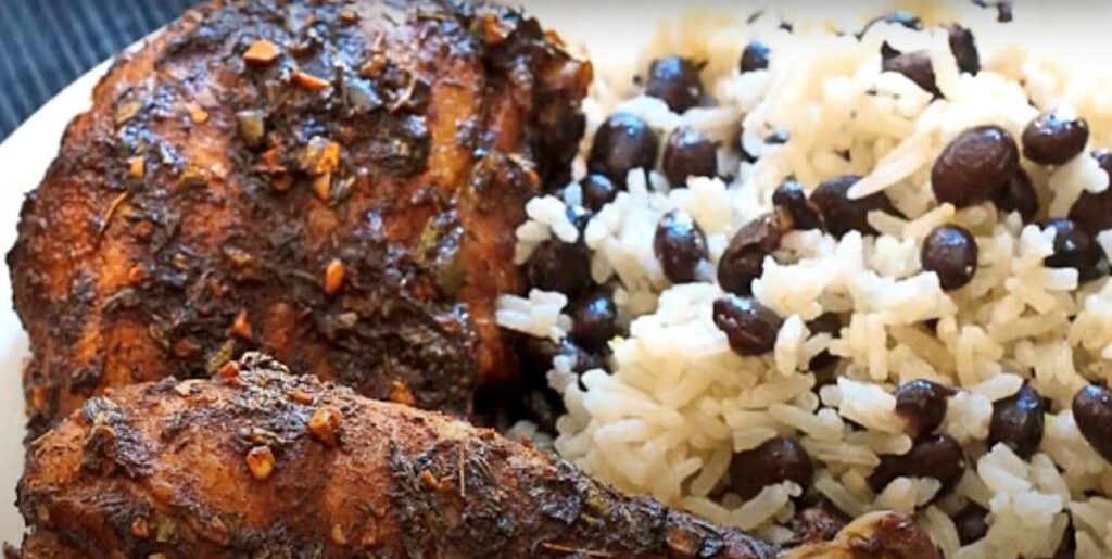INSTANT POT JERK CHICKEN + CARREBIAN STYLE AND COCONUT RICE