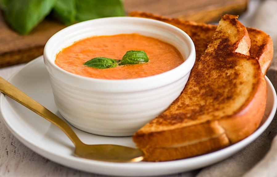 SWEET SOUR TOMATO SOUP + GRILLED CHEESE
